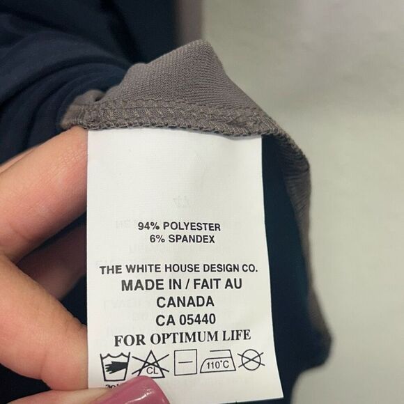 Sympli Women's Gray Colorblock 3/4 Sleeve Tunic Top Casual Scoop Neck Size 8 - Picture 6 of 12